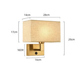 Modern Wall Lamp with Fabric Shade