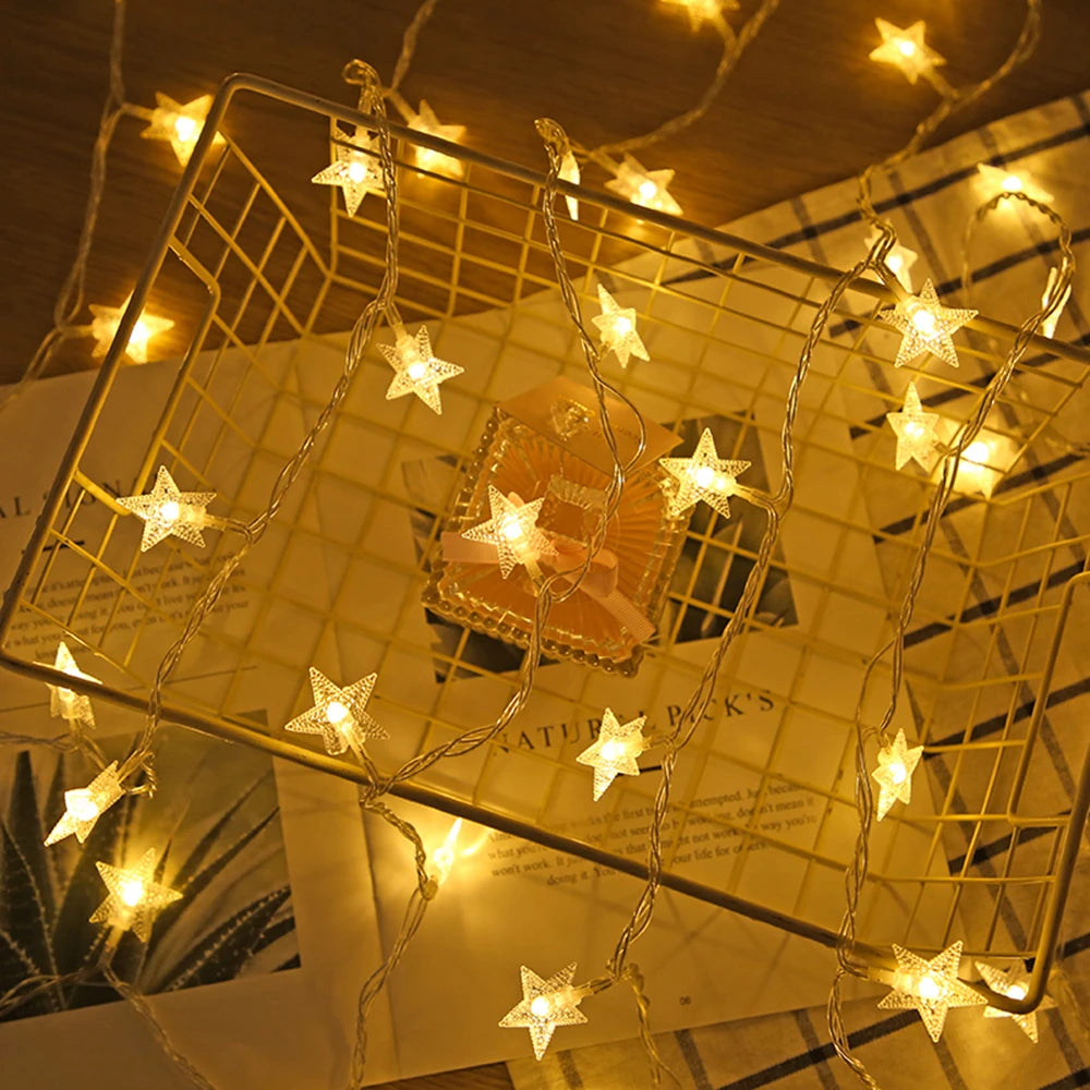 StellaGlow LED Sterren Sfeerverlichting – 51-100 LED’s Batterijgevoed - buitenverlichting - sfeerbeeld