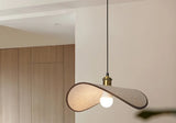 ZenAura Wabi-Sabi Straw Hat Pendant Lamp
