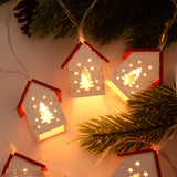 NordiHaus Wooden Christmas House LED String Light