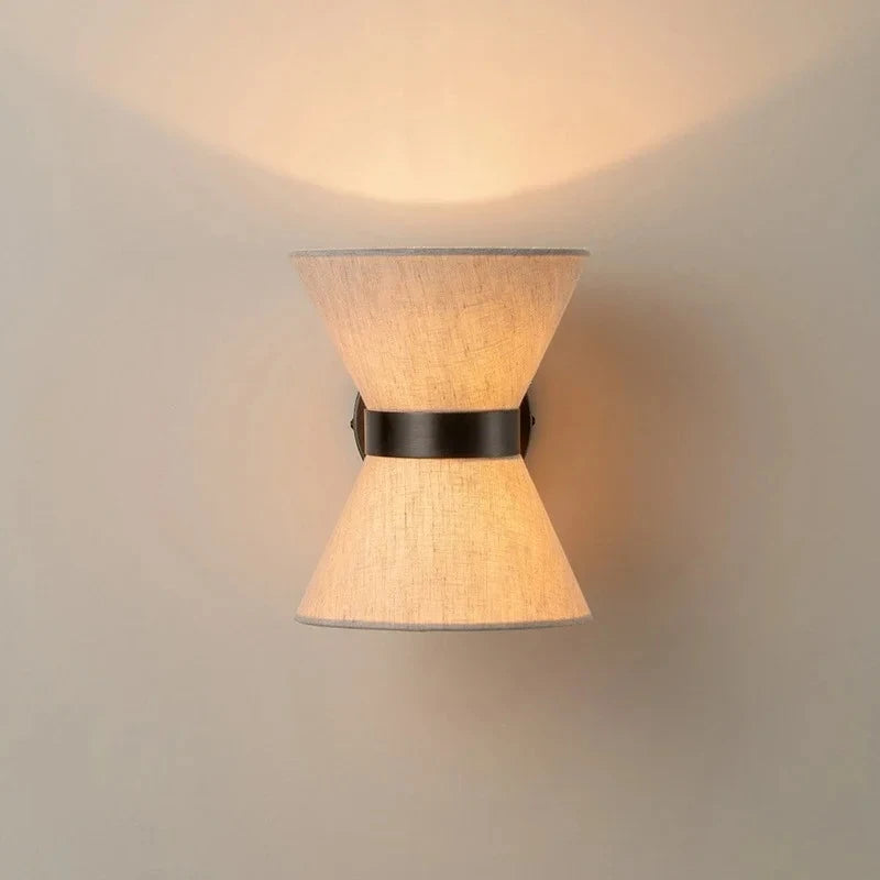 ZenAura Wabi Sabi Wandlamp – Vintage Japanse Stoffen Sfeerverlichting - wandlamp - sfeerbeeld