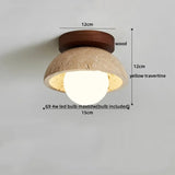 LumiSabi Travertine Natural Stone LED Ceiling Lamp – Modern Wabi-Sabi Lamp
