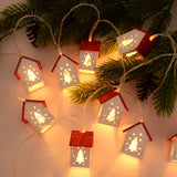 NordiHaus Wooden Christmas House LED String Light