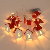 NordiHaus Wooden Christmas House LED String Light
