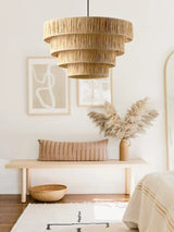 ZENLUMI Japanese Wicker Pendant Lamp