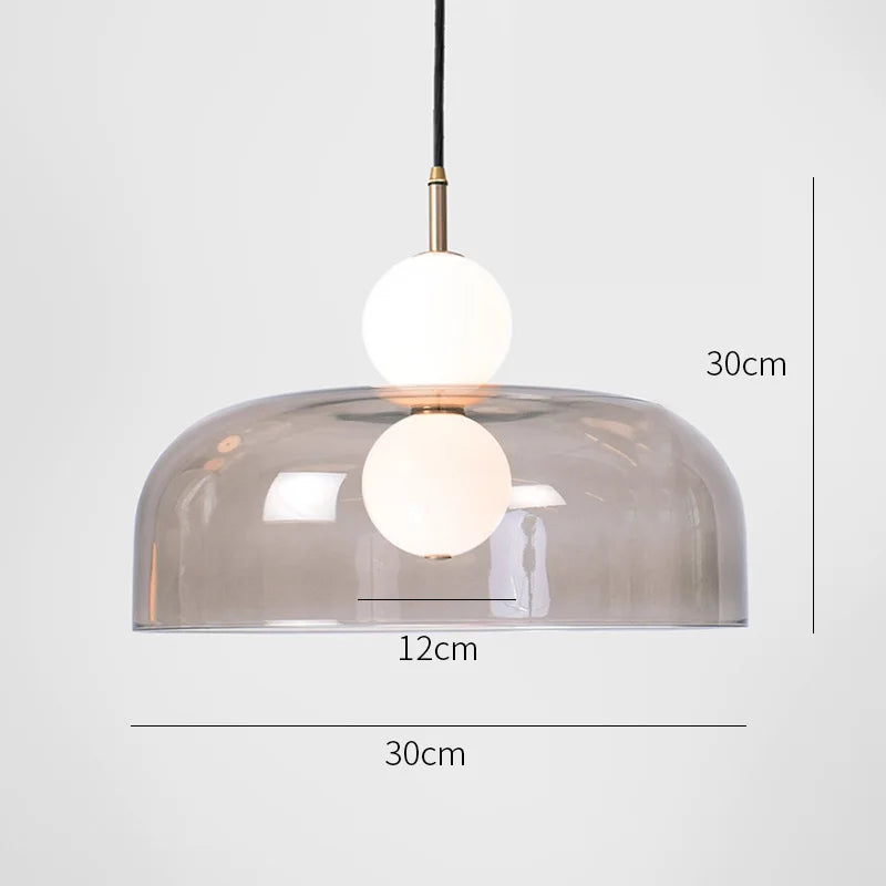 NordLume DuoSphere – Scandinavian Double Glass Pendant Lamp