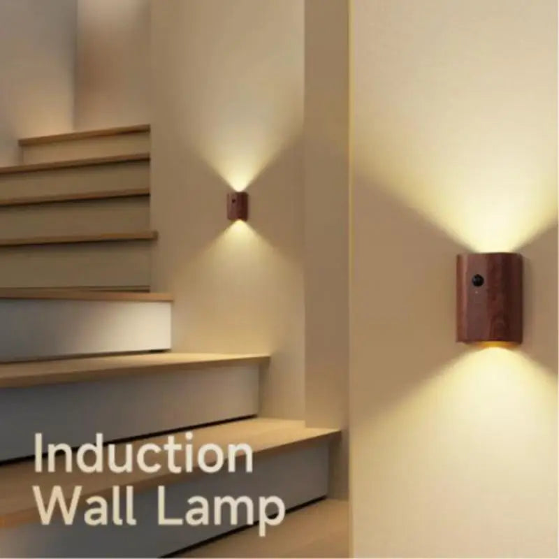 LumiHout – Wooden Modern Indoor Induction Wall Lamp