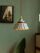 AuroraVerde Dark Green Ceramic Pendant Lamp