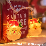 LumiJoy Christmas LED String - Christmas Tree, Snowman & Santa Claus Light String