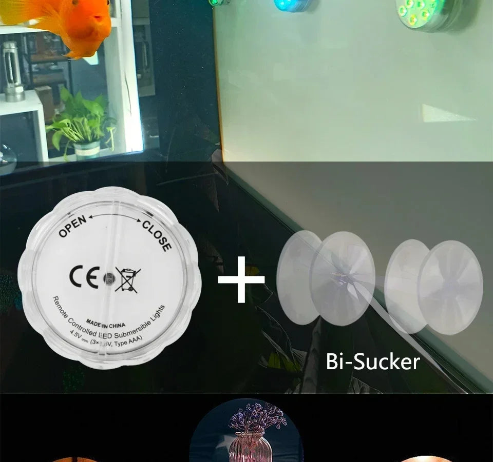 LUMISNAP 10-LED RGB Onderwaterlampen met Magnetische Bevestiging - buitenverlichting - detail