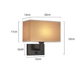 Modern Wall Lamp with Fabric Shade