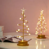 LumiSpiral Crystal Christmas Tree Table Lamp
