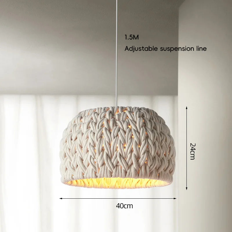 ZenAura Japanese Wicker Pendant Lamp