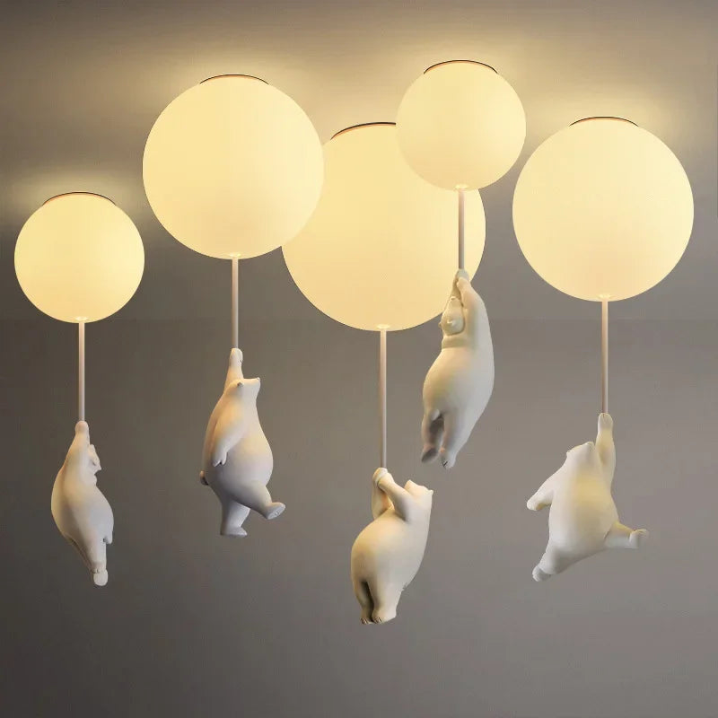 PolarGlow Designer IJsbeer Kroonluchter - hanglampen - sfeerbeeld