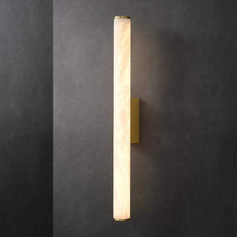 Auralis Lux – Minimalist Wall Lamp in Copper & Marble
