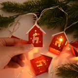 NordiHaus Wooden Christmas House LED String Light