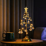 LumiSpiral Crystal Christmas Tree Table Lamp