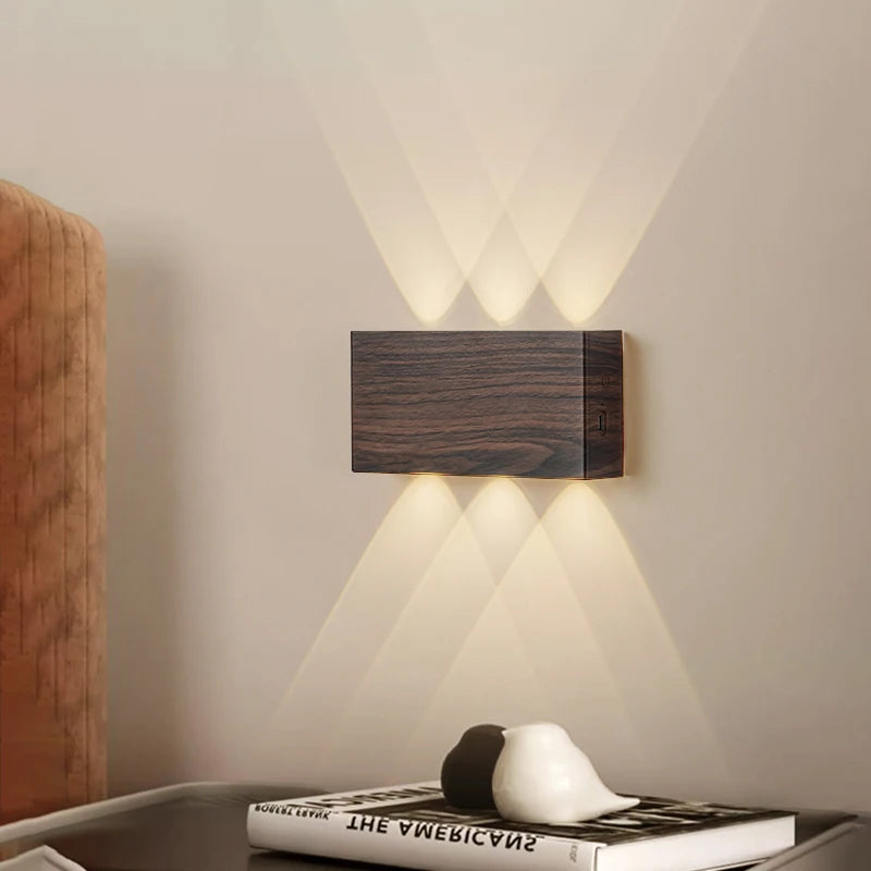 LumiWall Minimalistische Draadloze LED Wandlamp - wandlamp