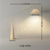 LumiArc β Luxury Wooden Arc Floor Lamp with Fabric Shade