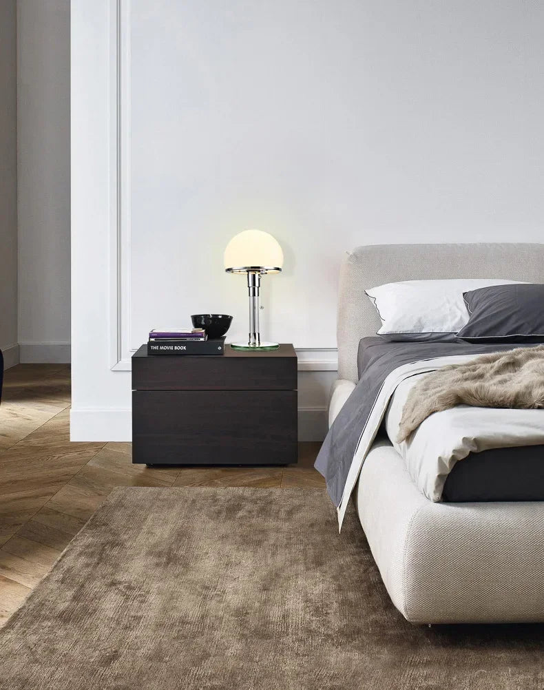 AuroraBauhaus LED Tafellamp – Nordic Glas & Metaal Designlamp - tafellampen - detail