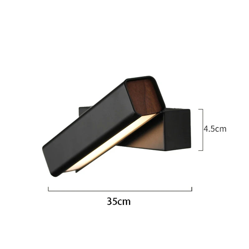 Nordic FlexGlow – Minimalist Rotating LED Wall Lamp