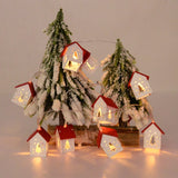 NordiHaus Wooden Christmas House LED String Light