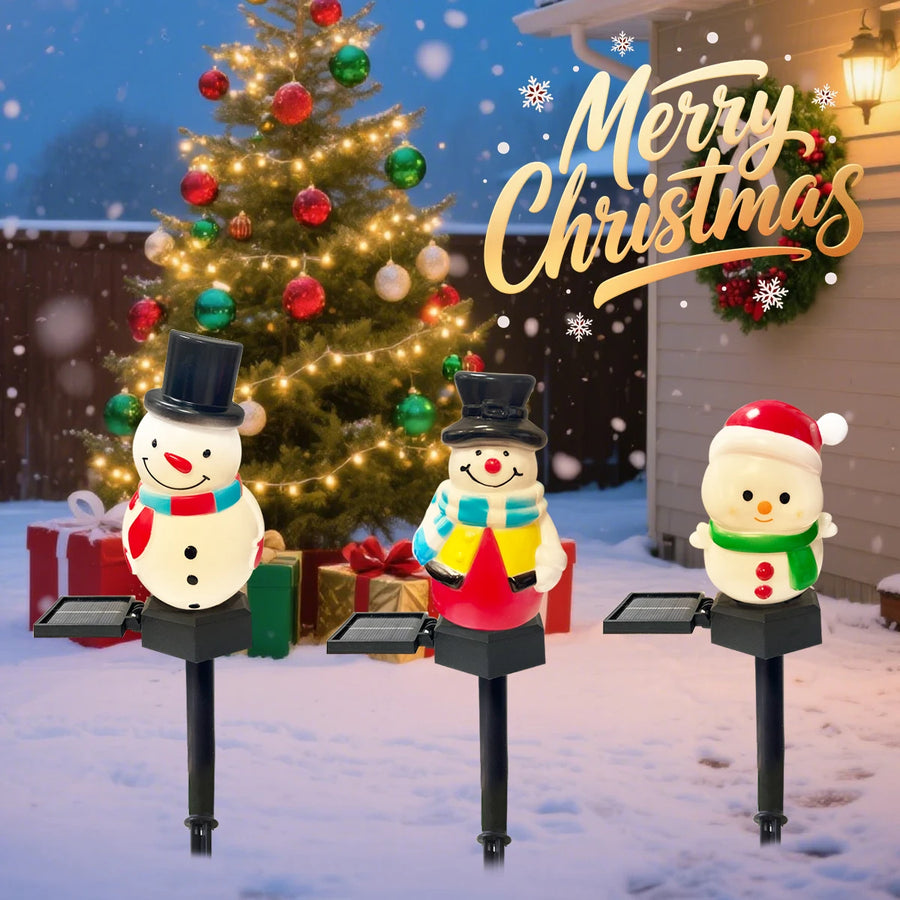 SnowGlow Christmas Snowman Solar LED Path Lighting