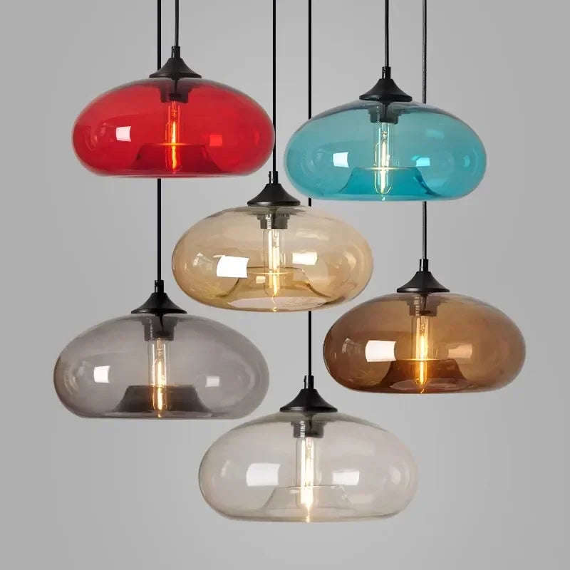 Moderne Kleurrijke Glazen Hanglamp - hanglampen