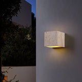StoneBloc Outdoor Wall Lamp – Natural Stone Look Wall Lamp for Garden, Hallway & Bathroom
