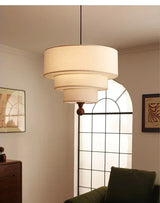 Boho Green Fabric Hanging Lamp