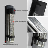 CrystalLux Outdoor Wall Lamp – Modern Waterproof Wall Light with K9 Crystal & Anti-Rust Aluminum