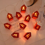 NordiHaus Wooden Christmas House LED String Light