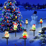 SnowGlow Christmas Snowman Solar LED Path Lighting