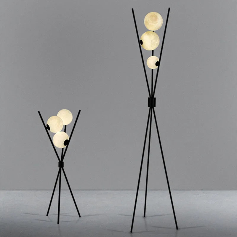 LunaGlow 3D Maan Vloerlamp – Elegante LED Tripod Lamp voor Woonkamer, Slaapkamer & Studieruimte - vloerlamp