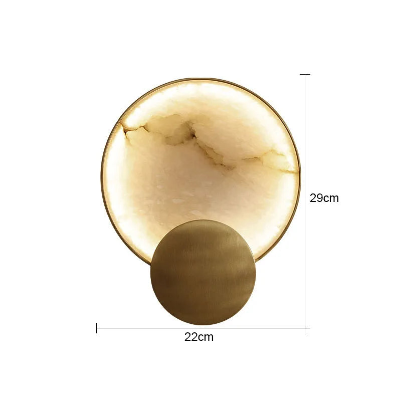 Round Marble Wall Lamp