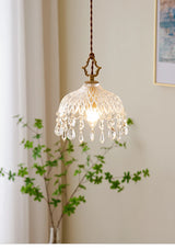 French Retro Glass Pendant Lamp