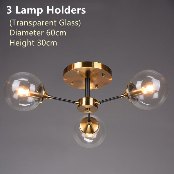 Rotor Copper Ceiling Lamp for the Living Room