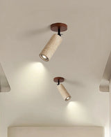 LumiSabi Travertine Natural Stone LED Ceiling Lamp – Modern Wabi-Sabi Lamp