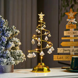 LumiSpiral Crystal Christmas Tree Table Lamp