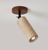 LumiSabi Travertine Natural Stone LED Ceiling Lamp – Modern Wabi-Sabi Lamp