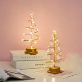 LumiSpiral Crystal Christmas Tree Table Lamp