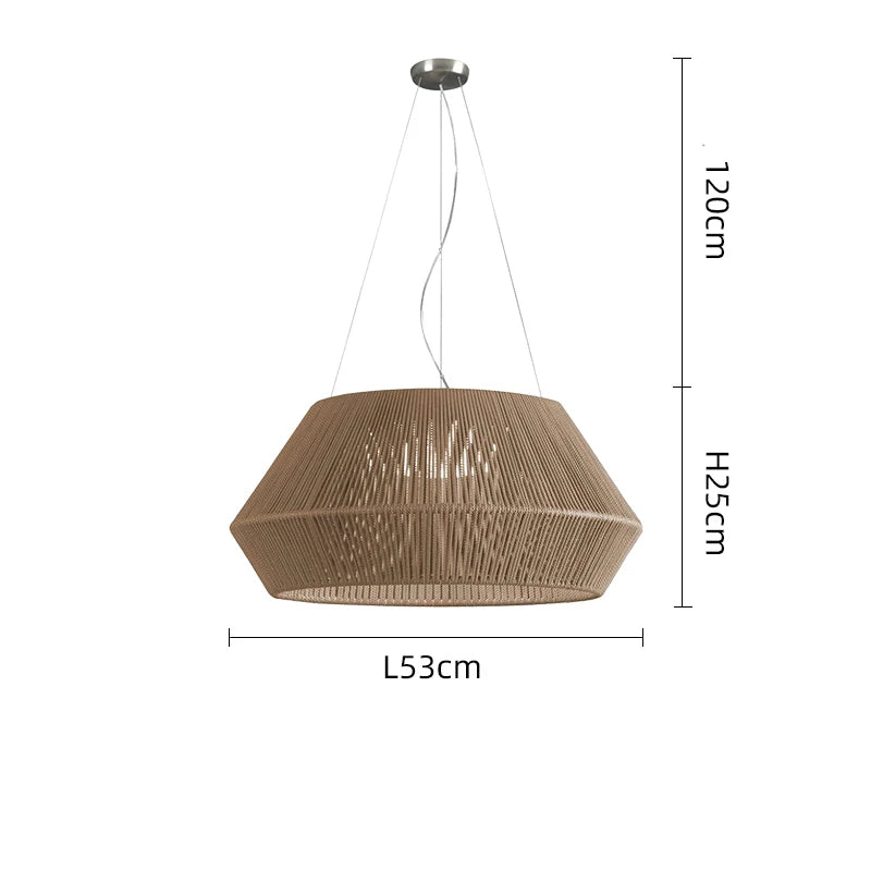 BonLumi Naturé – Retro Bonbon Pendant Lamp made of Hemp Rope and Rattan