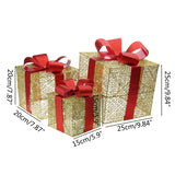 LumiGift 3-Piece Illuminated Gift Box Set with LED