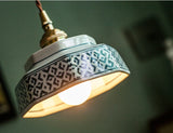 AuroraVerde Dark Green Ceramic Pendant Lamp