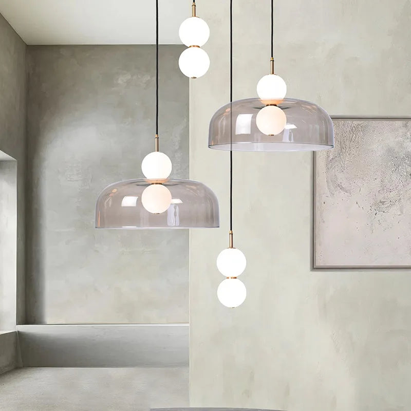 NordLume DuoSphere – Scandinavische Dubbele Glazen Hanglamp - hanglampen