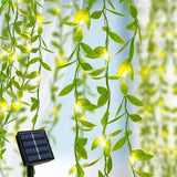 SolarLeaf Mood Lighting – Solar Lamp String with Artificial Flowers & Leaves