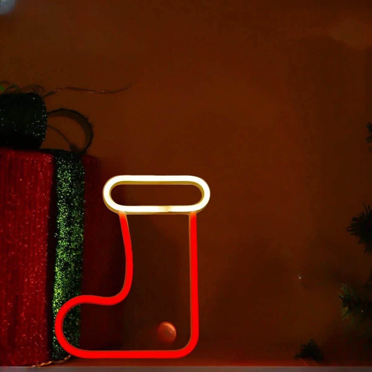 Magische Kerstsfeer Neonlamp ā Rendier, Kerstsok & Boom ā LED - buitenverlichting - materiaaldetail