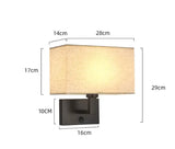 Modern Wall Lamp with Fabric Shade
