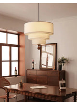 Boho Green Fabric Hanging Lamp