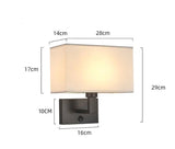 Modern Wall Lamp with Fabric Shade